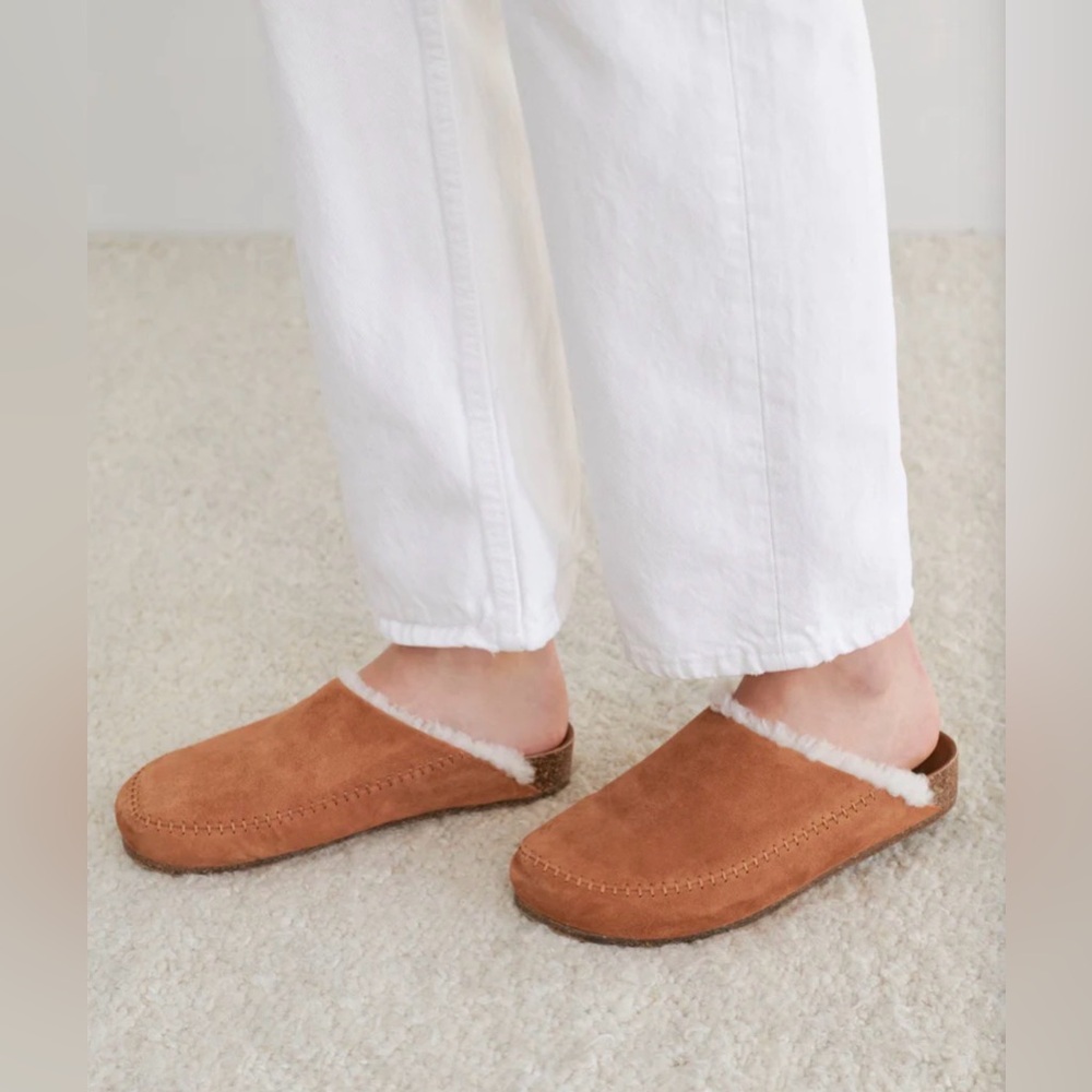 Jenni Kayne Shearling-Lined Moc Clog | Size 38